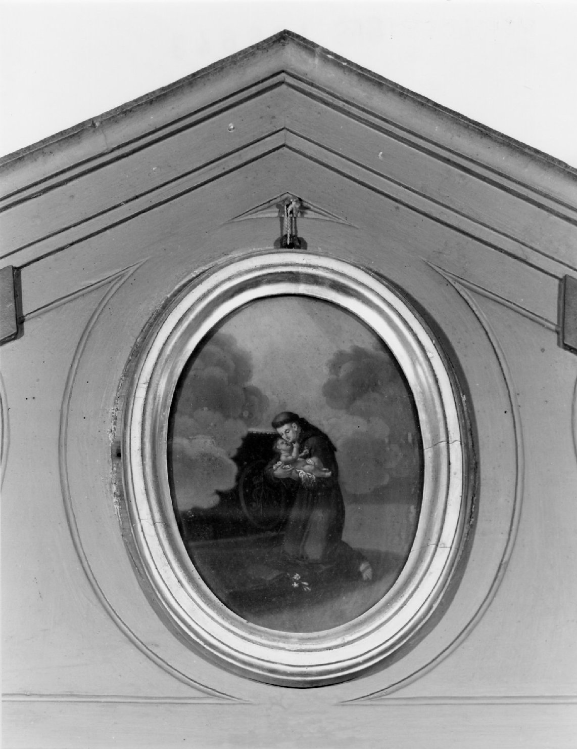 Sant'Antonio da Padova e Gesù Bambino (dipinto, elemento d'insieme) - ambito romagnolo (seconda metà XVIII)