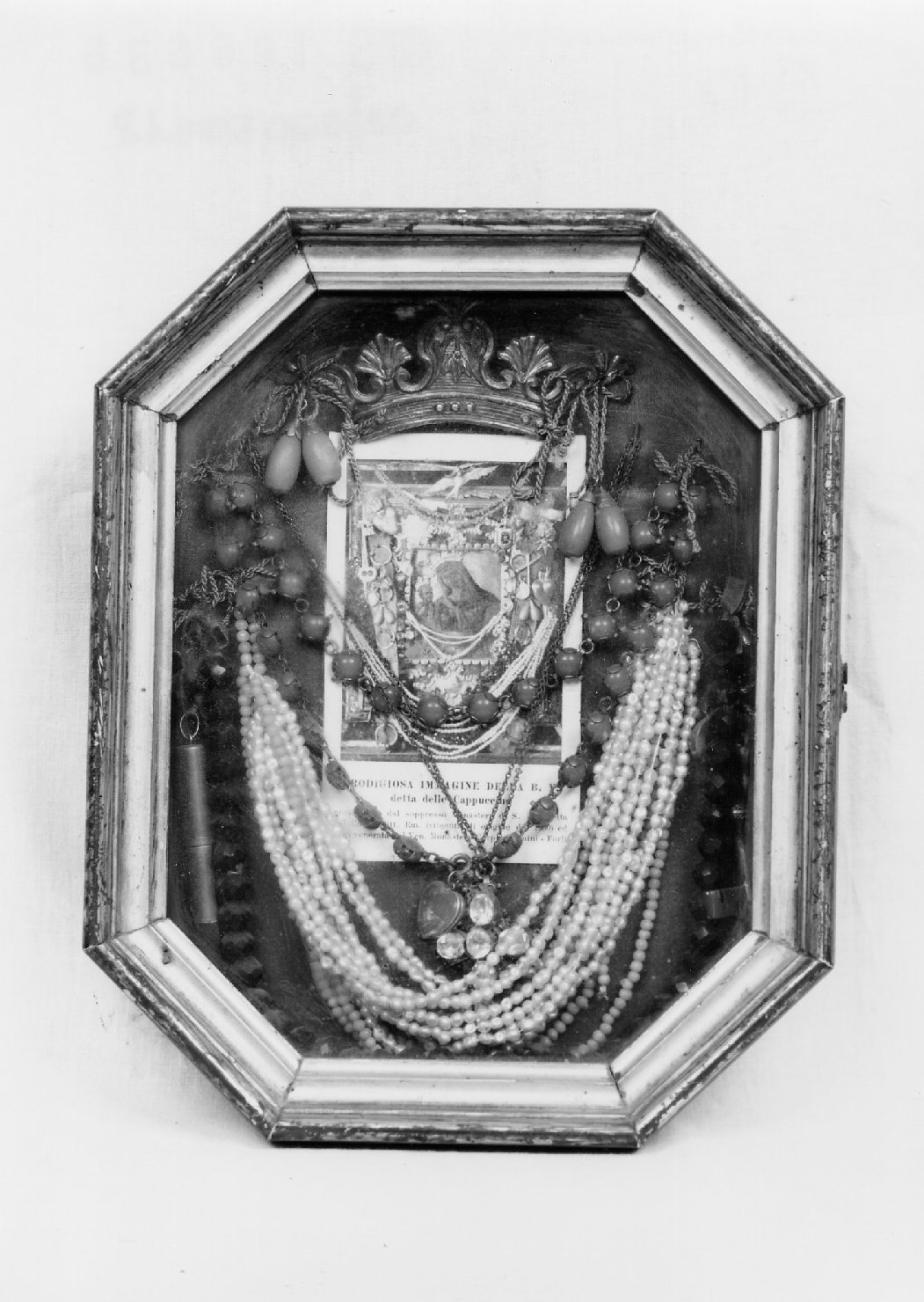 oggetto devozionale incorniciato, opera isolata - manifattura romagnola (seconda metà XIX)