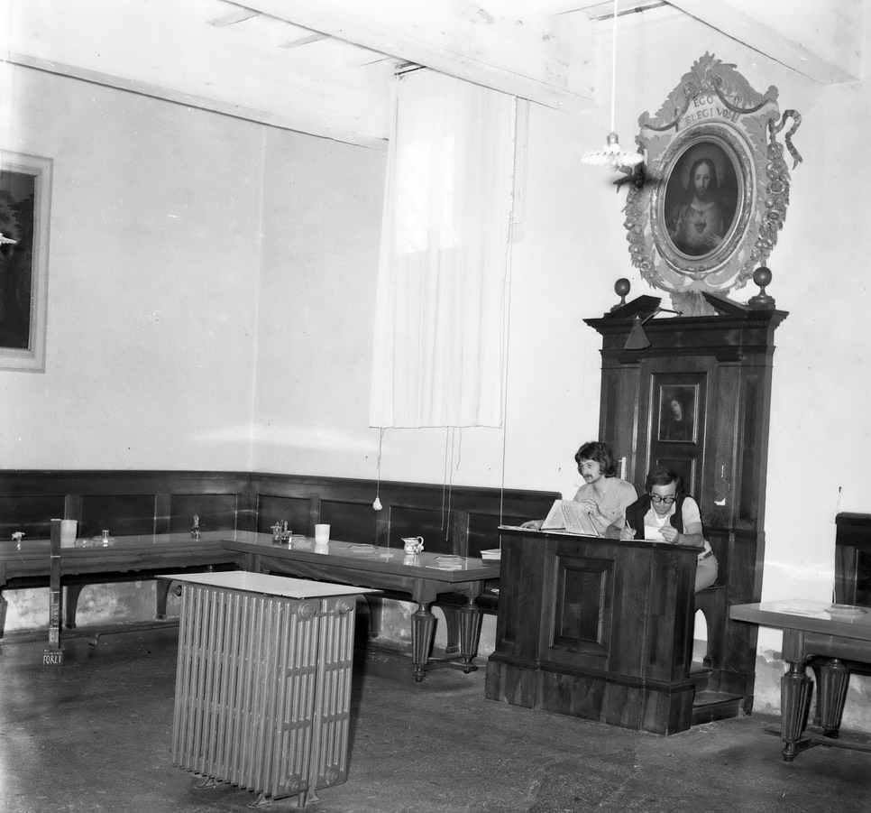 mobilia di referettorio, complesso decorativo - manifattura romagnola (ultimo quarto XVIII)