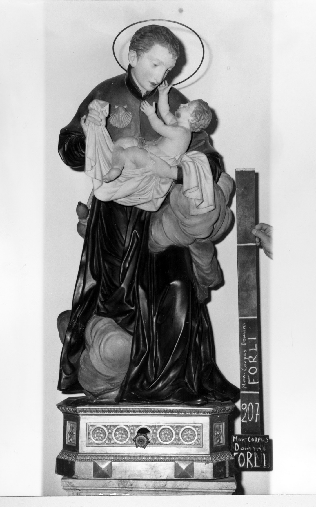 San Stanislao Kostka con Gesù Bambino (statua, pendant) - ambito romagnolo (XVIII/ XIX)