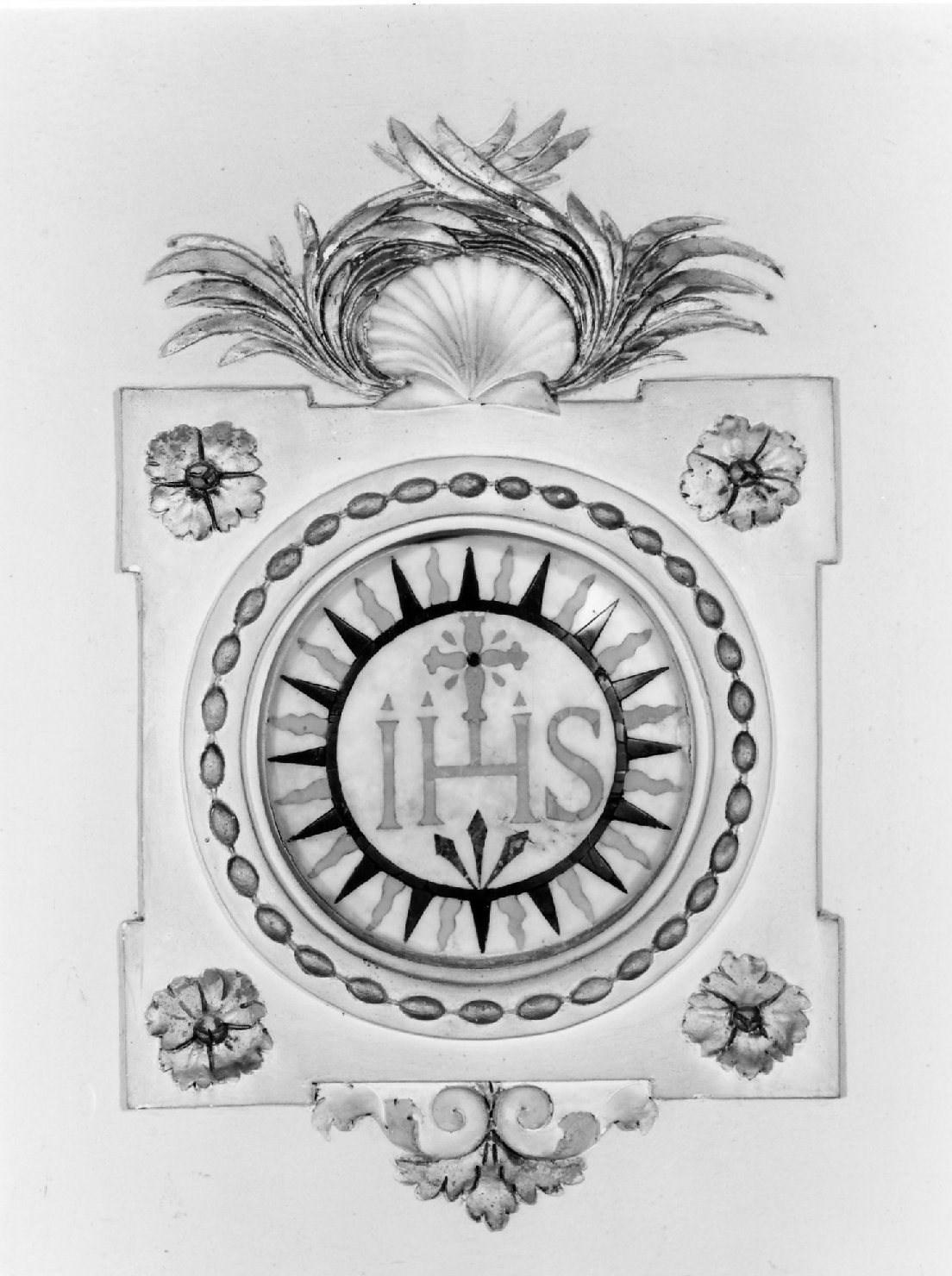 Monogramma cristologico (rilievo, opera isolata) - manifattura romagnola (ultimo quarto XVIII)