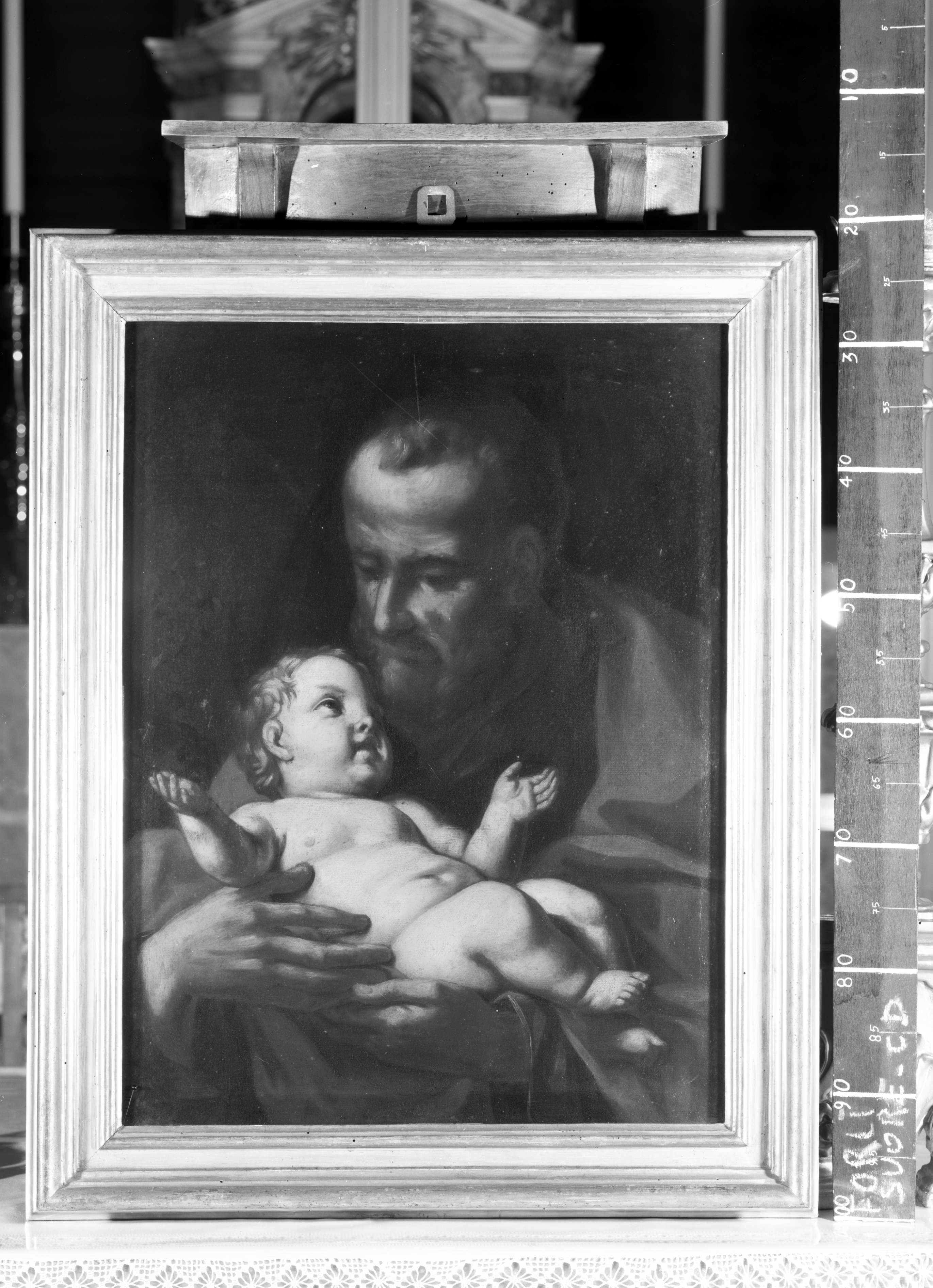 San Giuseppe e Gesù Bambino (dipinto, opera isolata) di Cignani Carlo (cerchia) (prima metà XVIII)