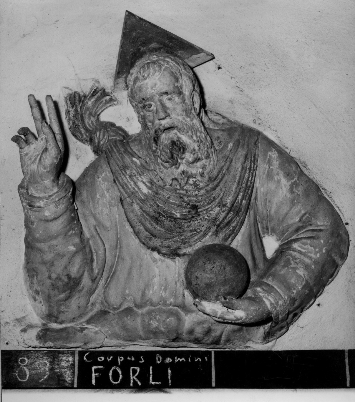 Dio Padre benedicente (rilievo, opera isolata) - ambito romagnolo (seconda metà XVI)