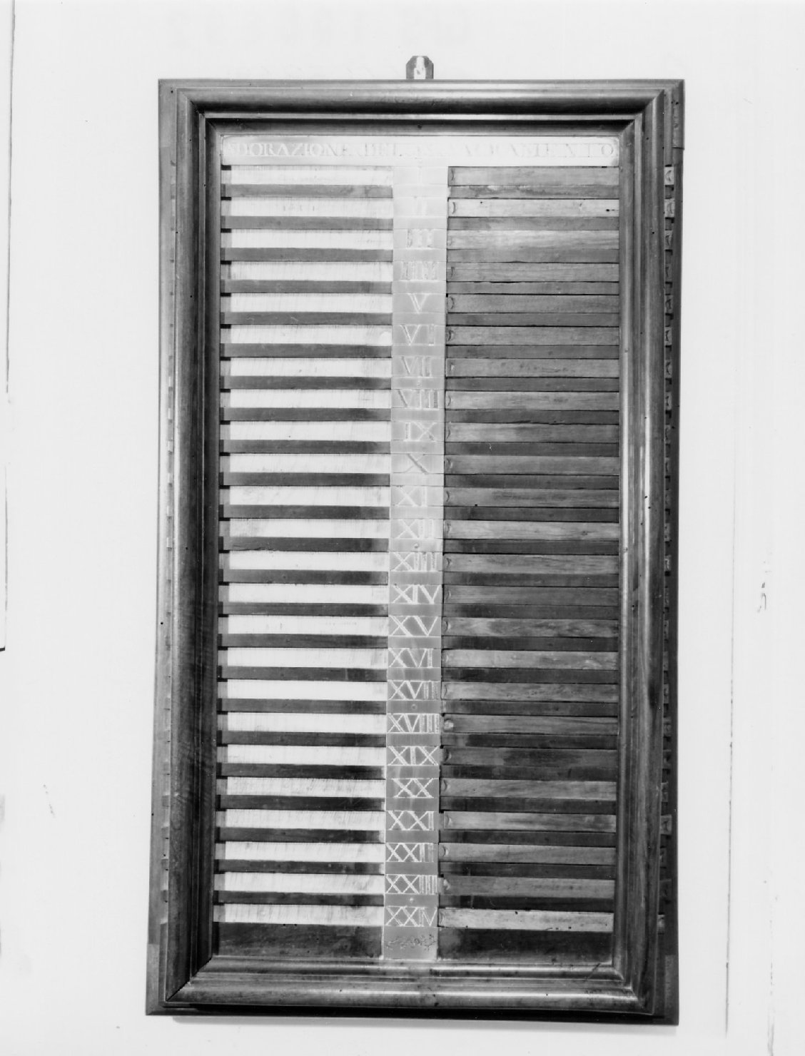 tabella delle messe, opera isolata - manifattura romagnola (seconda metà XIX)