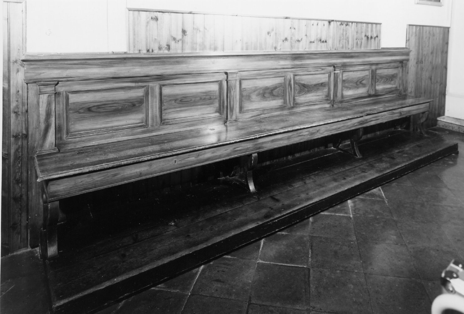 panca con schienale, opera isolata - manifattura romagnola (seconda metà XIX)