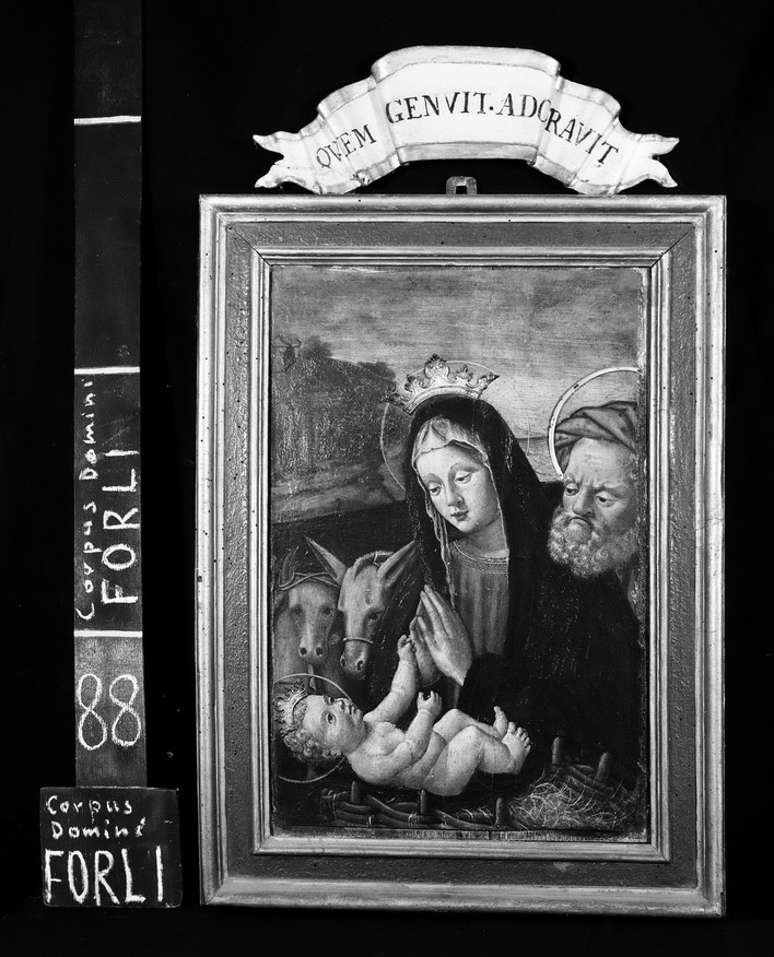 Sacra Famiglia (dipinto, opera isolata) - ambito romagnolo (primo quarto XVI)