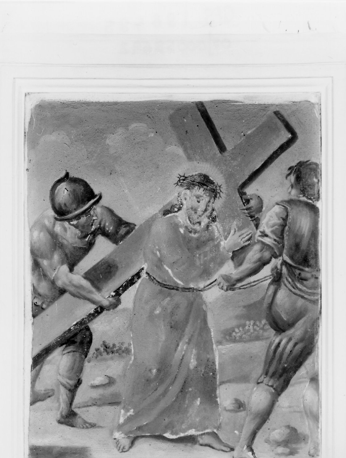 Gesù caricato della croce (dipinto, elemento d'insieme) - ambito romagnolo (ultimo quarto XVIII)