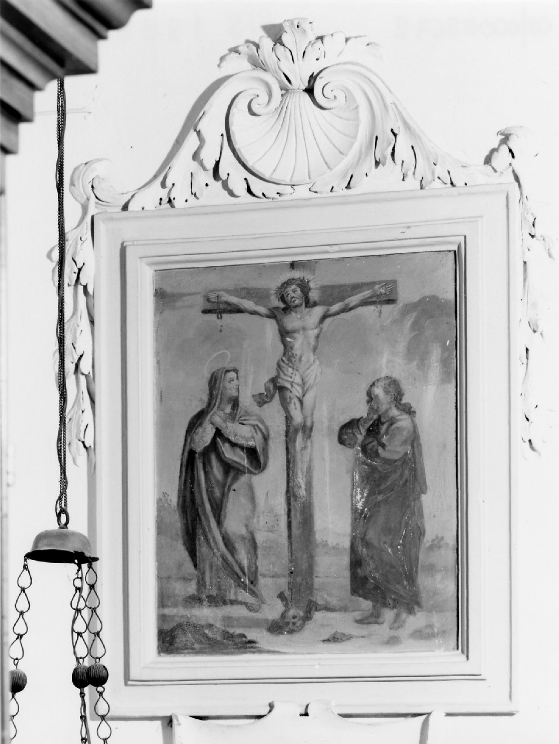 Gesù innalzato e morto in croce (dipinto, elemento d'insieme) - ambito romagnolo (ultimo quarto XVIII)