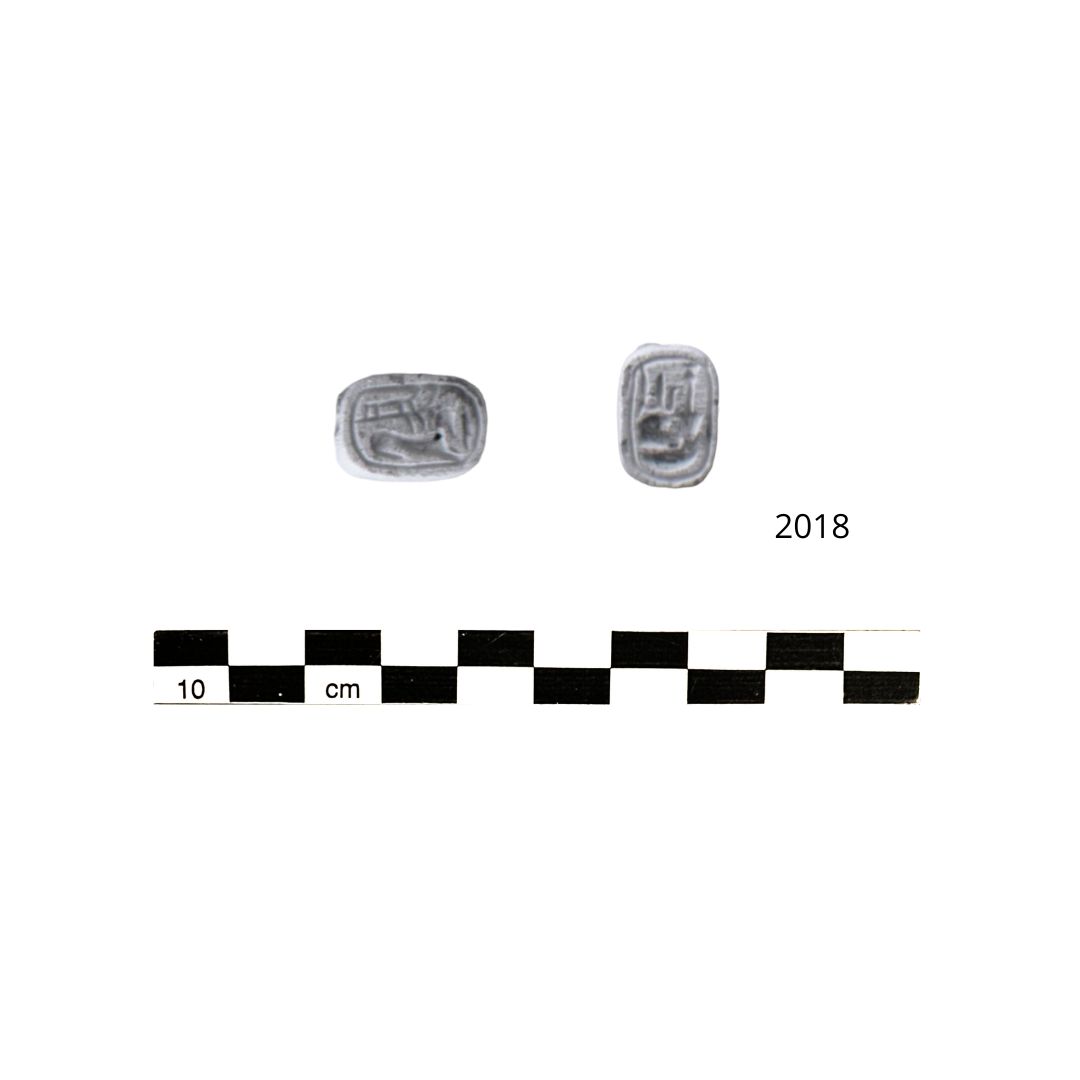 dio Montu (placchetta, con iscrizioni) - periodo di Tutmosi III- periodo di Amenofi IV (SECOLI/ ARCHI DI SECOLI/ XV a.C.-XII a.C)