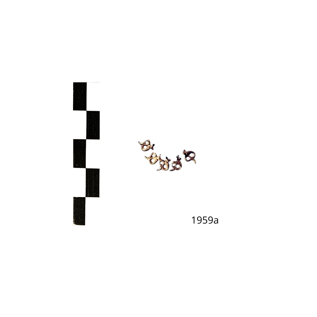 ureo (collana/ elementi, cinque pendenti a forma di cobra-ureo) - XVIII Dinastia (SECOLI/ ARCHI DI SECOLI/ XVI a.C.-XIII a.C)