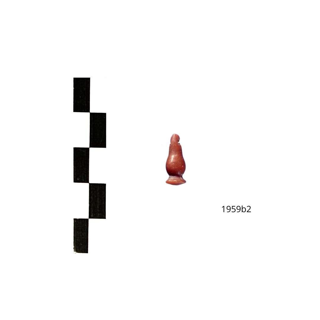 collana/ elemento, pendente a forma di capsula di papavero da oppio in cornalina (SECOLI/ ARCHI DI SECOLI/ XVI a.C.-XIII a.C)