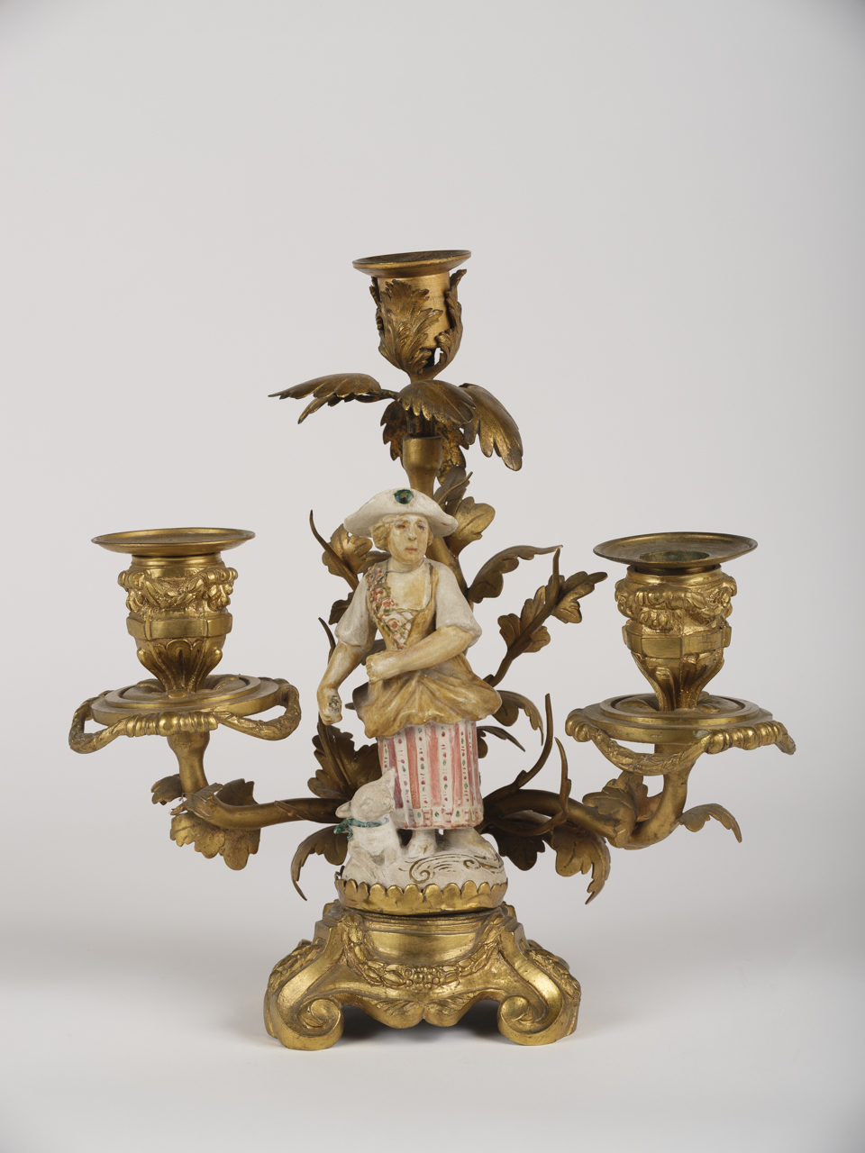 Pastorella (candelabro - a statuetta) - produzione italiana (XIX)