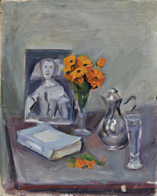 Natura morta con margherite, Natura morta (dipinto) di Lupo Renzo (XX)