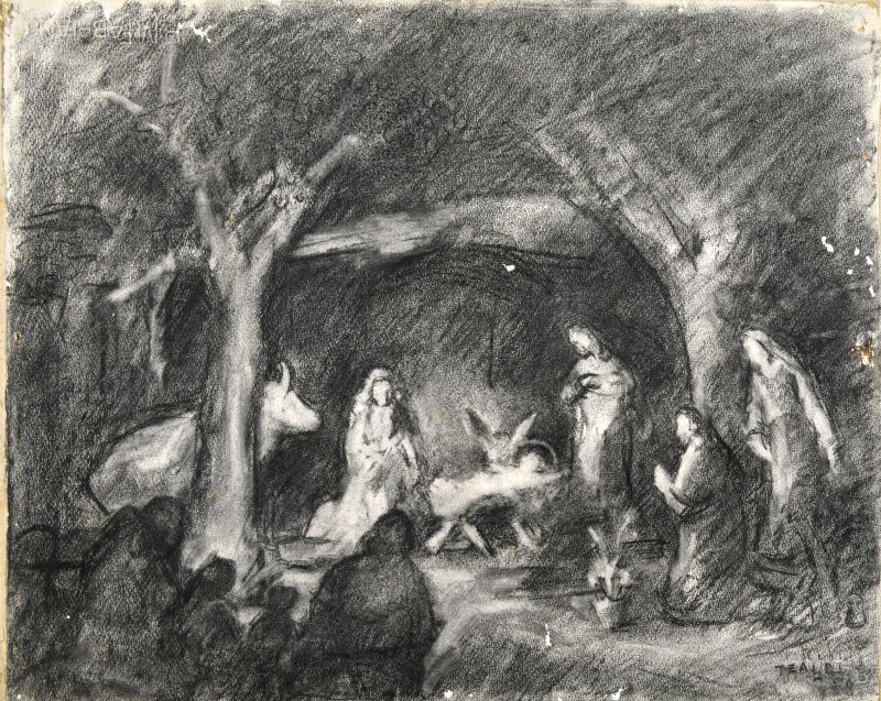 Il presepio, Presepio (disegno) di Tealdi Ascanio (XIX-XX)