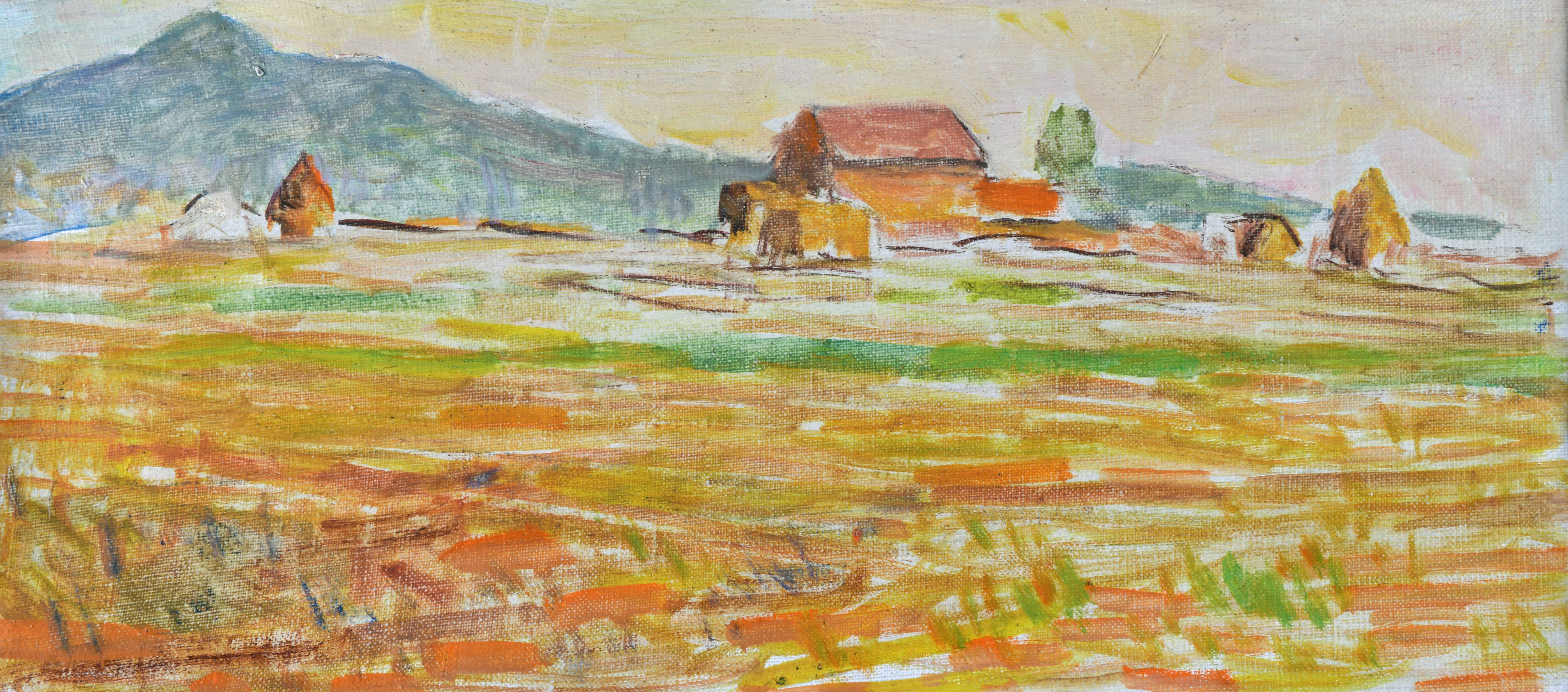 Paesaggio a Grosseto, paesaggio (dipinto) di Malesci Giovanni (seconda metà XX)