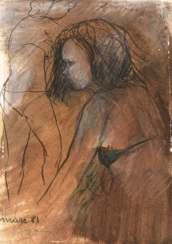 Mare 81, Due donne in costume (disegno) di Tofani Palmizio (XX)