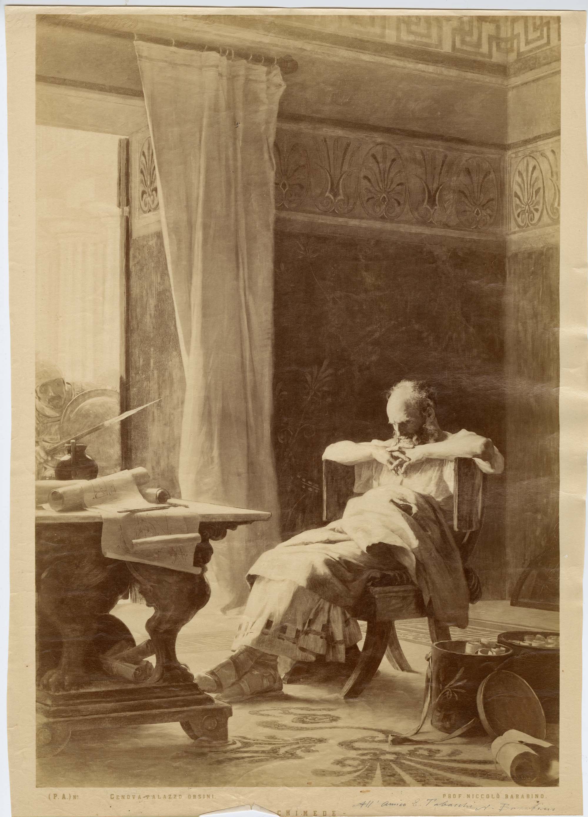Genova - Palazzo Orsini - Dipinti - Archimede (positivo) di Fratelli Alinari (ultimo quarto XIX)
