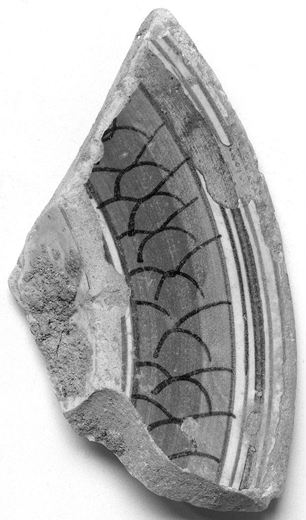 piatto, frammento - manifattura faentina (sec. XV)