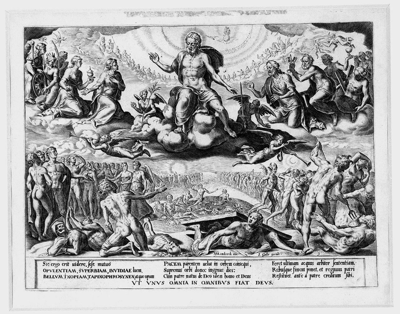 Giudizio Universale (stampa, serie) di Cort Cornelis, Van Heemskerck Marteen Jacobsz (sec. XVII)
