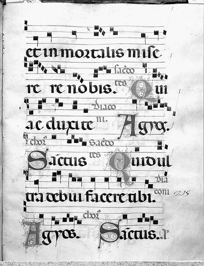 codice liturgico - ambito fiorentino-aretino (sec. XIII)