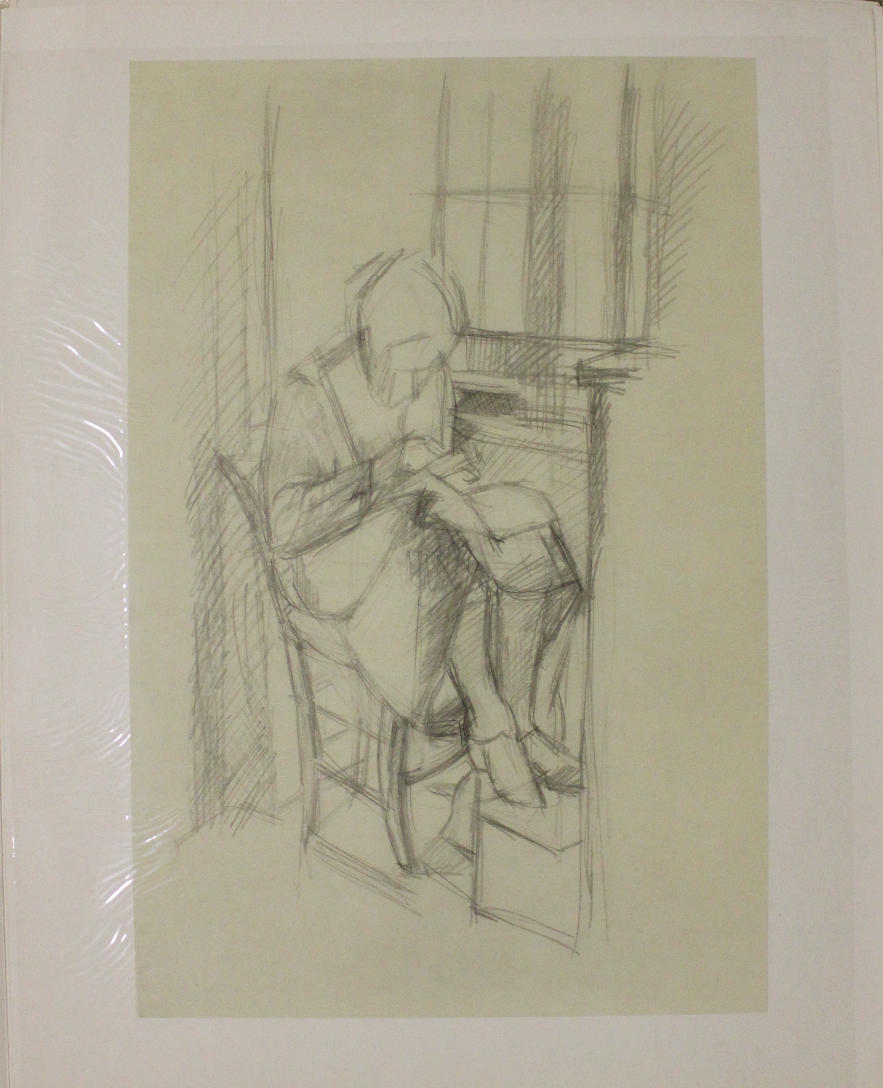 Ritratto della sorella Ottilia, ritratto di donna (stampa, elemento d'insieme) di Giacometti Alberto (XX)