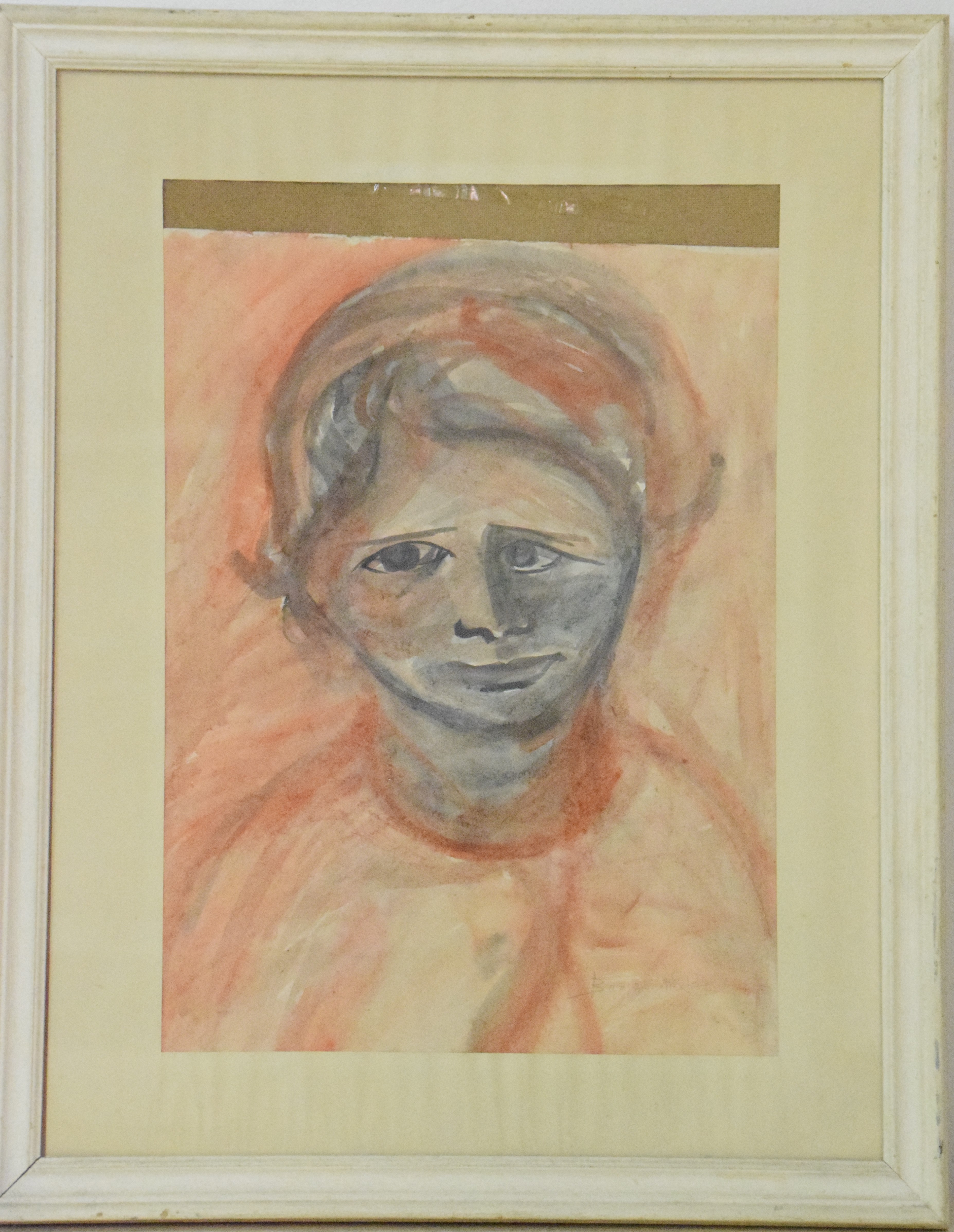 volto di bambino (dipinto) di Brogi Maria Pia (metà XX)