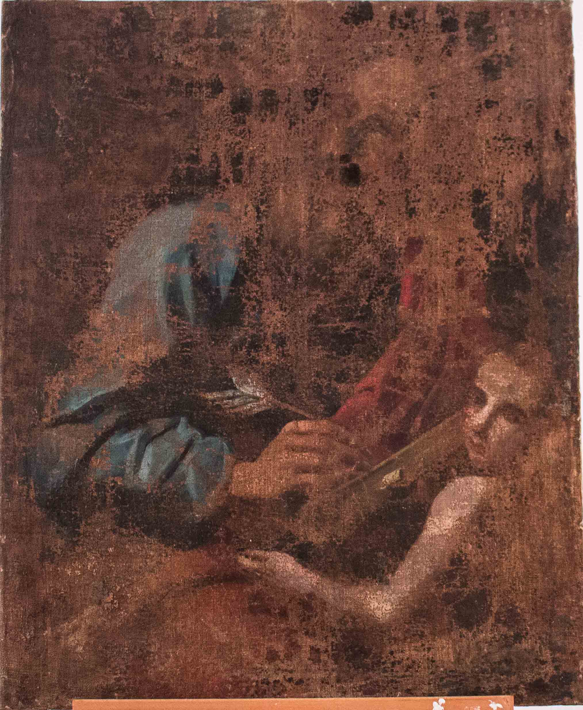 evangelista (?) con angelo (dipinto) - ambito italiano (fine/ inizio XVII/ XVIII)