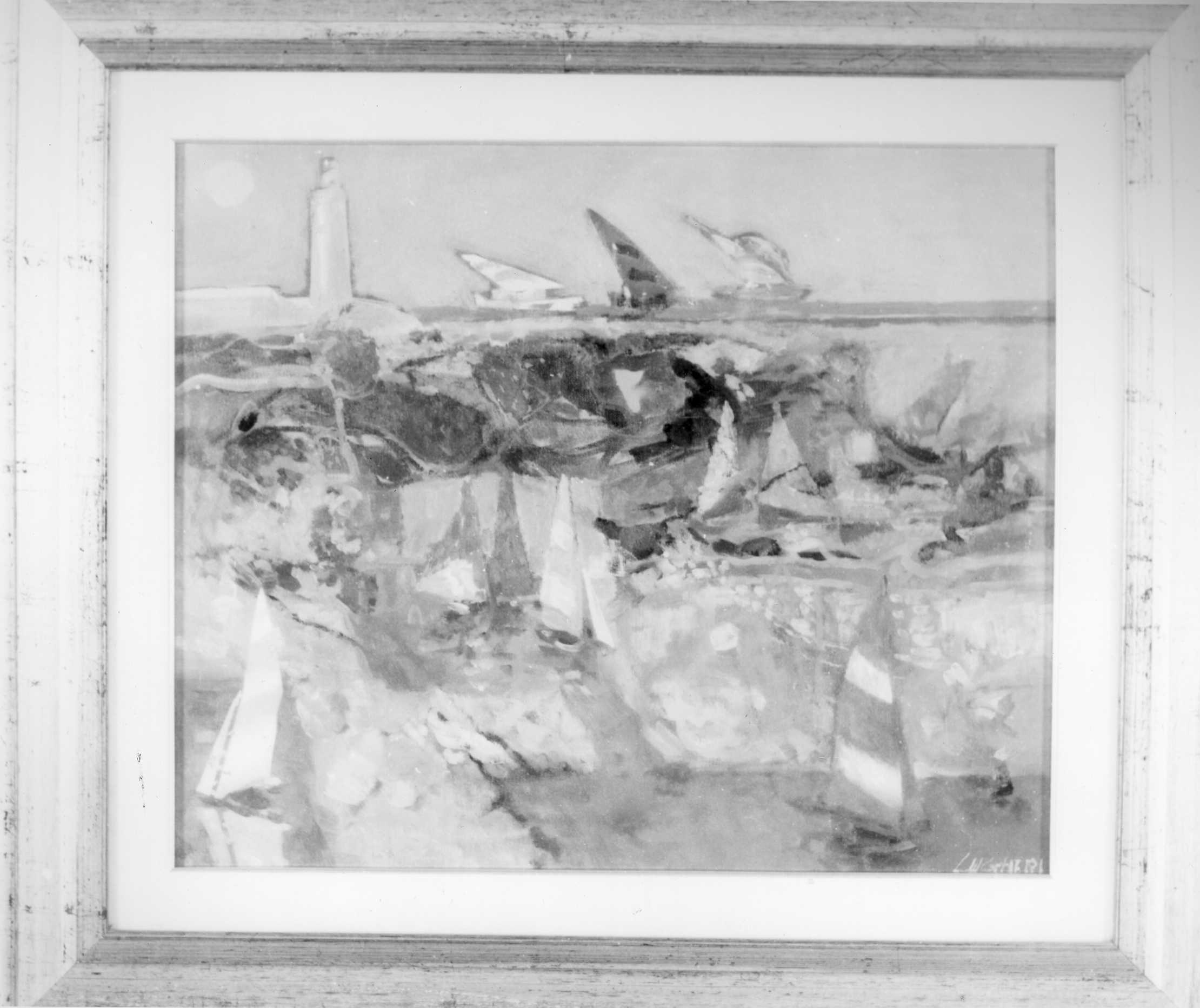 opera, paesaggio marino (dipinto) di Lugheri Mario Francesco (seconda metà XX)