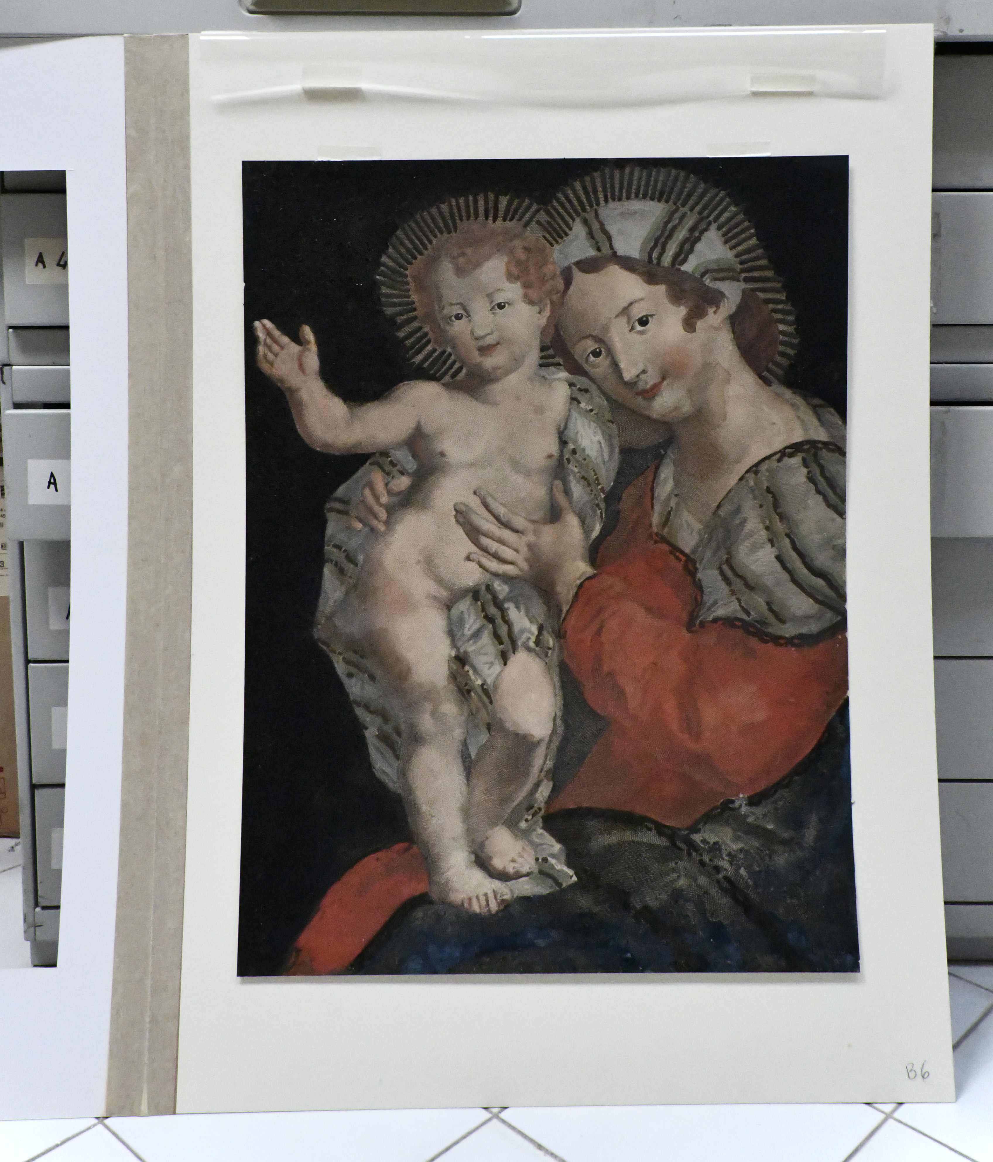 Madonna con Bambino (stampa) - ambito italiano (XIX)