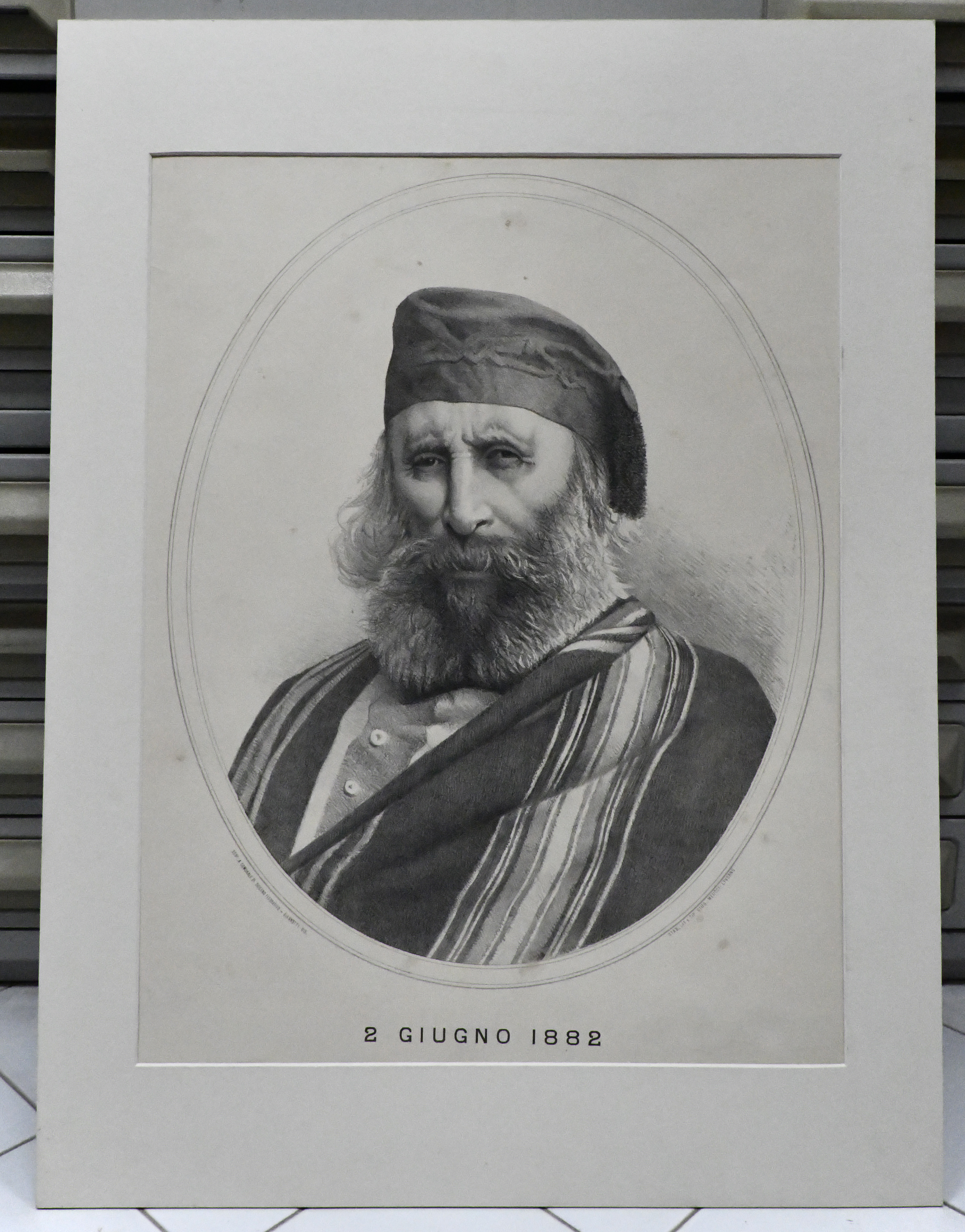 ritratto di Giuseppe Garibaldi (stampa) - ambito italiano (XIX)