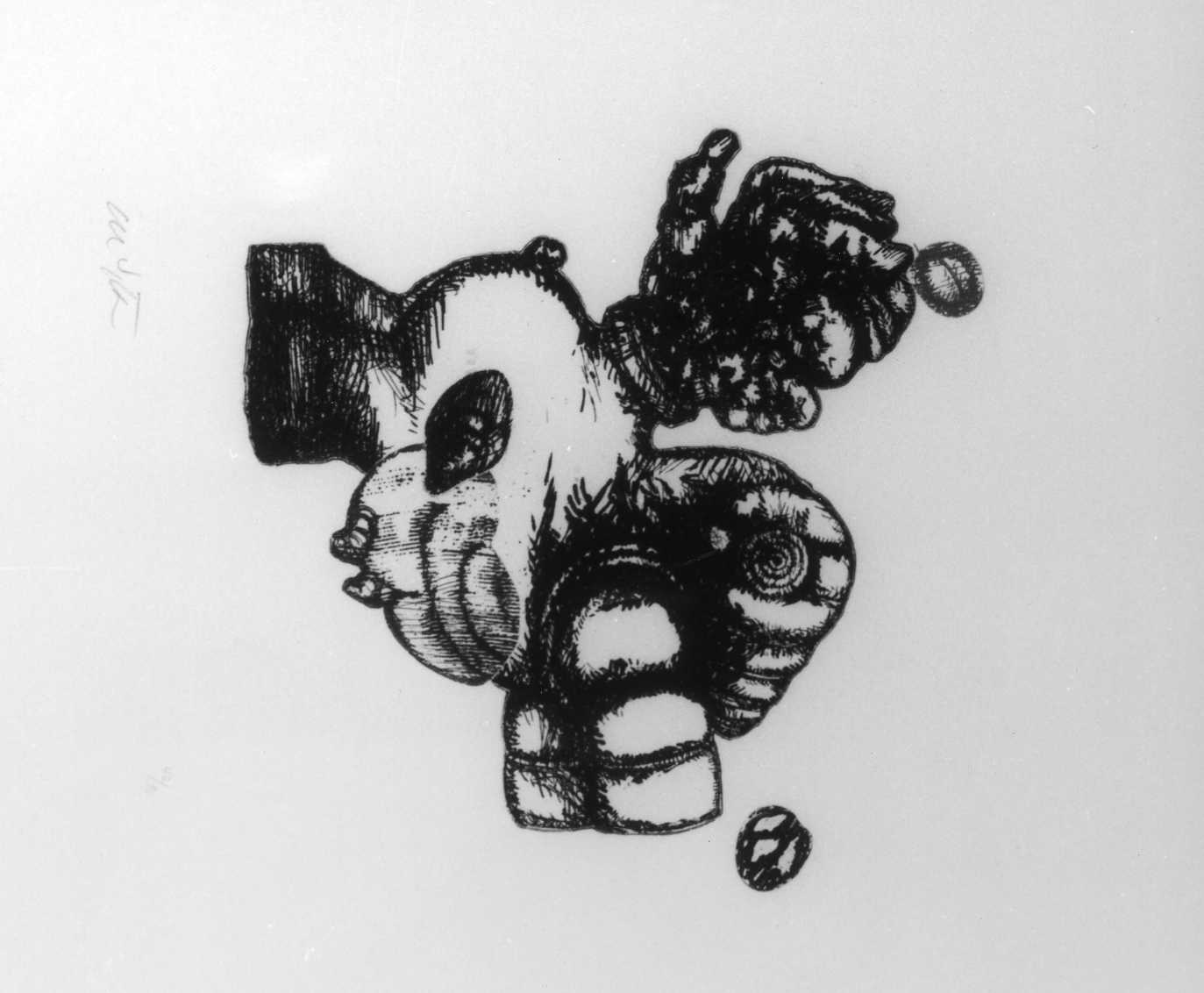 le cose che volano, le cose che volano (incisione) di De Vita Luciano - ambito italiano (XX)