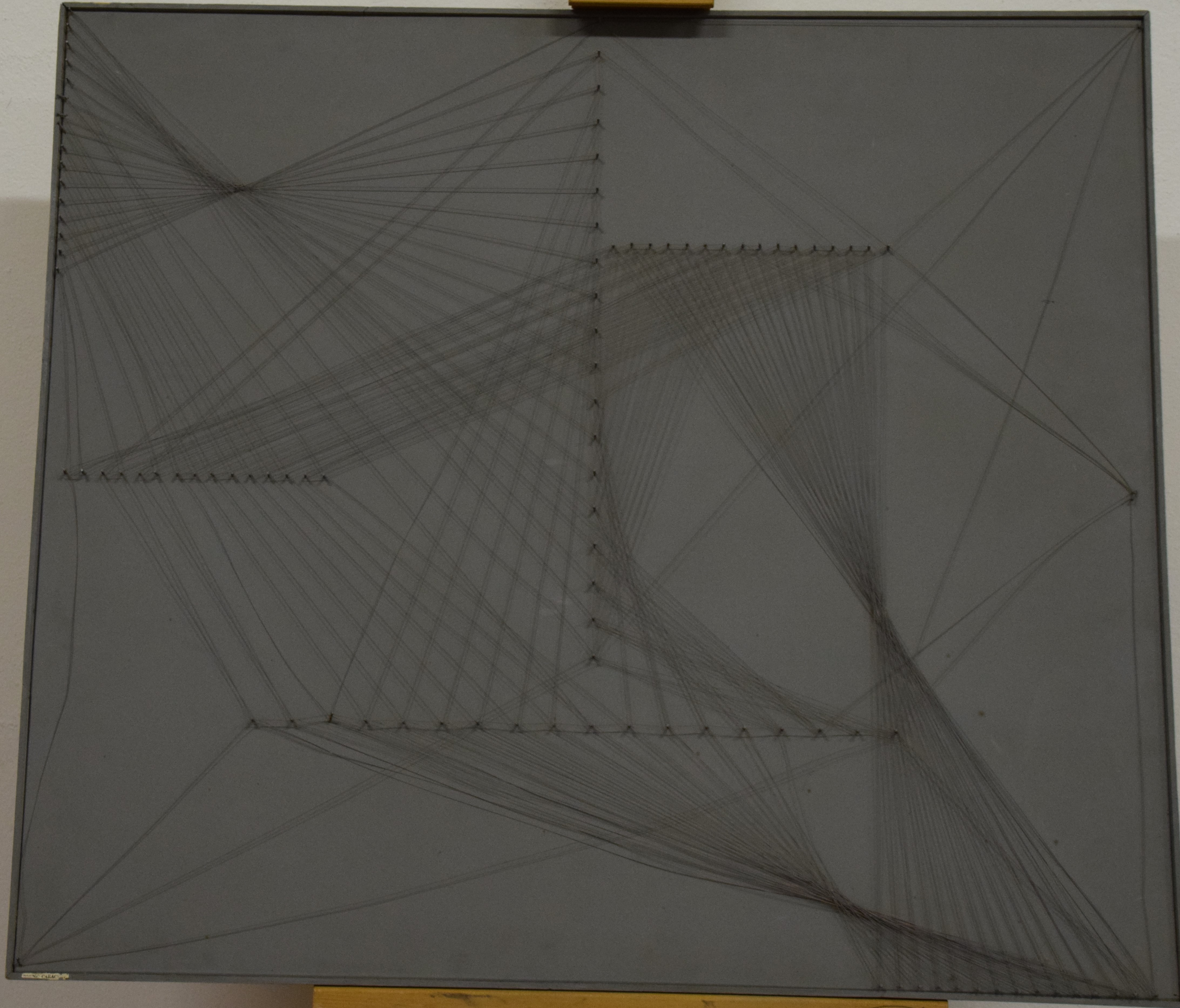 Bianco A B C, soggetto astratto (collage) di Caraceni Bruno (XX)