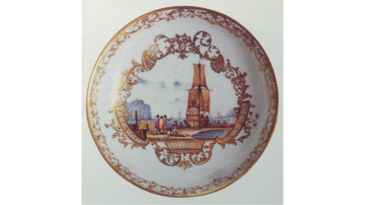 tazza con piattino - manifattura di Meissen (secondo quarto XVIII)