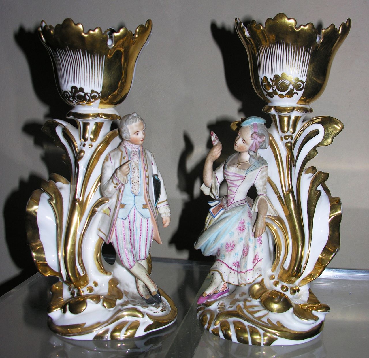vaso, coppia - manifattura francese (XIX)