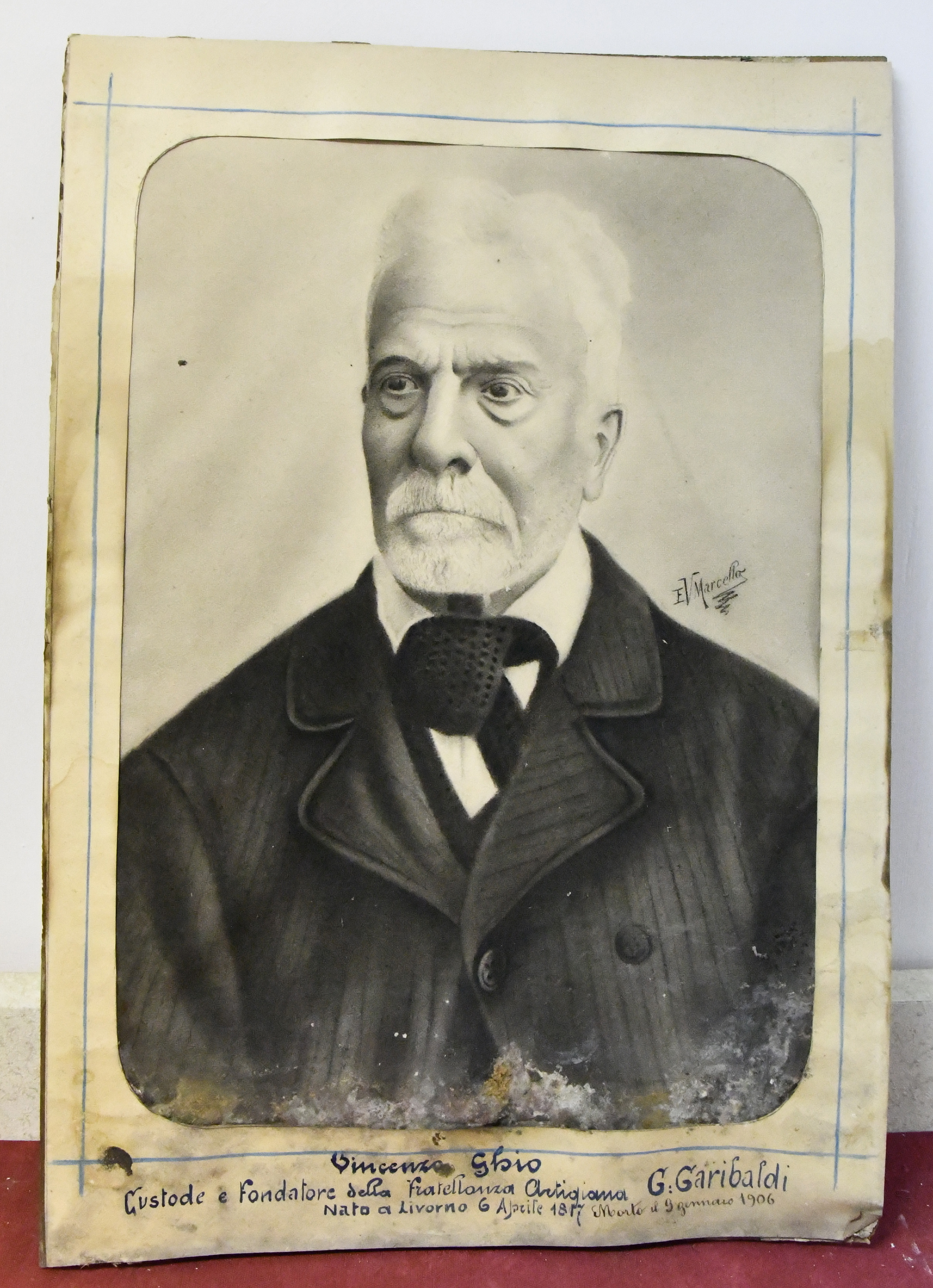 Uomini - Ritratti fotografici (positivo) di Marcello, E. V (fine XIX)