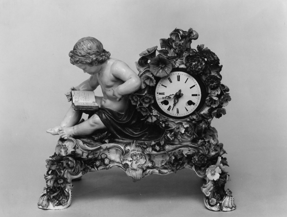orologio - manifattura di Meissen (metà XIX)
