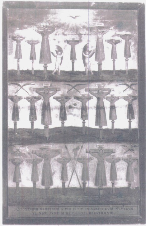 Martirio dei 23 frati missionari giapponesi (dipinto) di Ignoto (bottega) - ambito Italia settentrionale (seconda metà XIX)