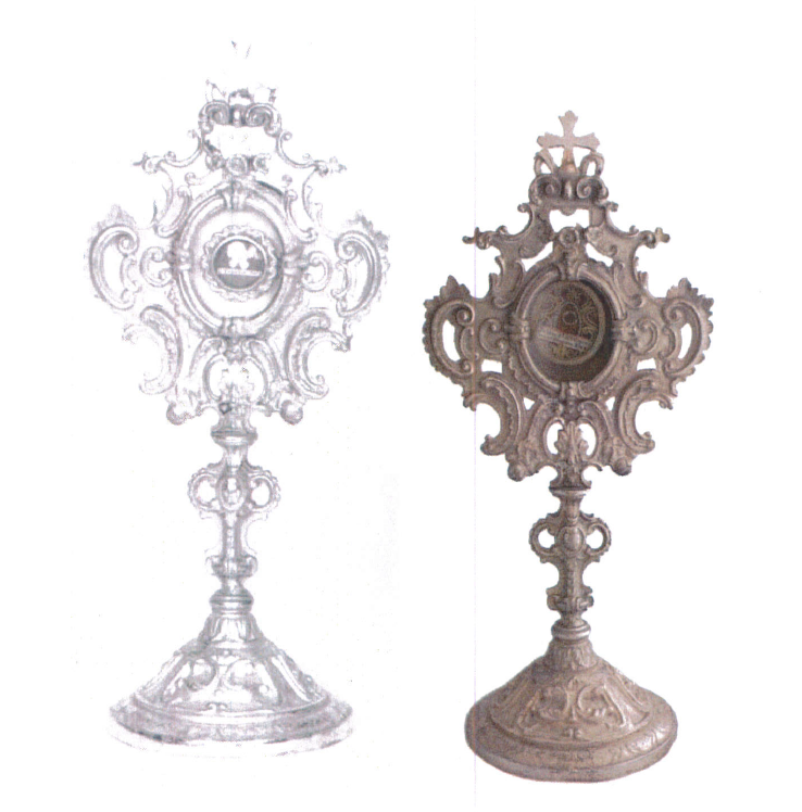 reliquiario - a ostensorio, pendant di Ignoto (bottega) - ambito Italia settentrionale (prima metà XX)