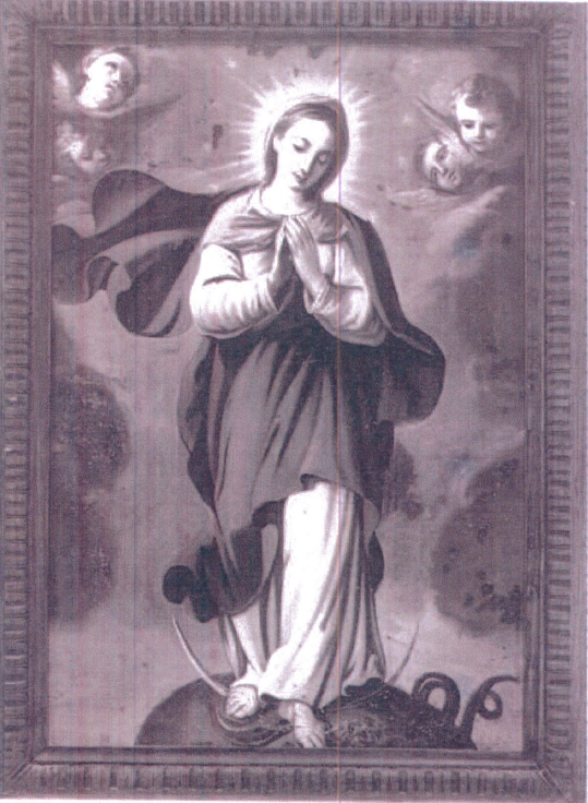 Madonna Immacolata e angeli (dipinto) di Ignoto (bottega) - ambito Italia settentrionale (XIX)