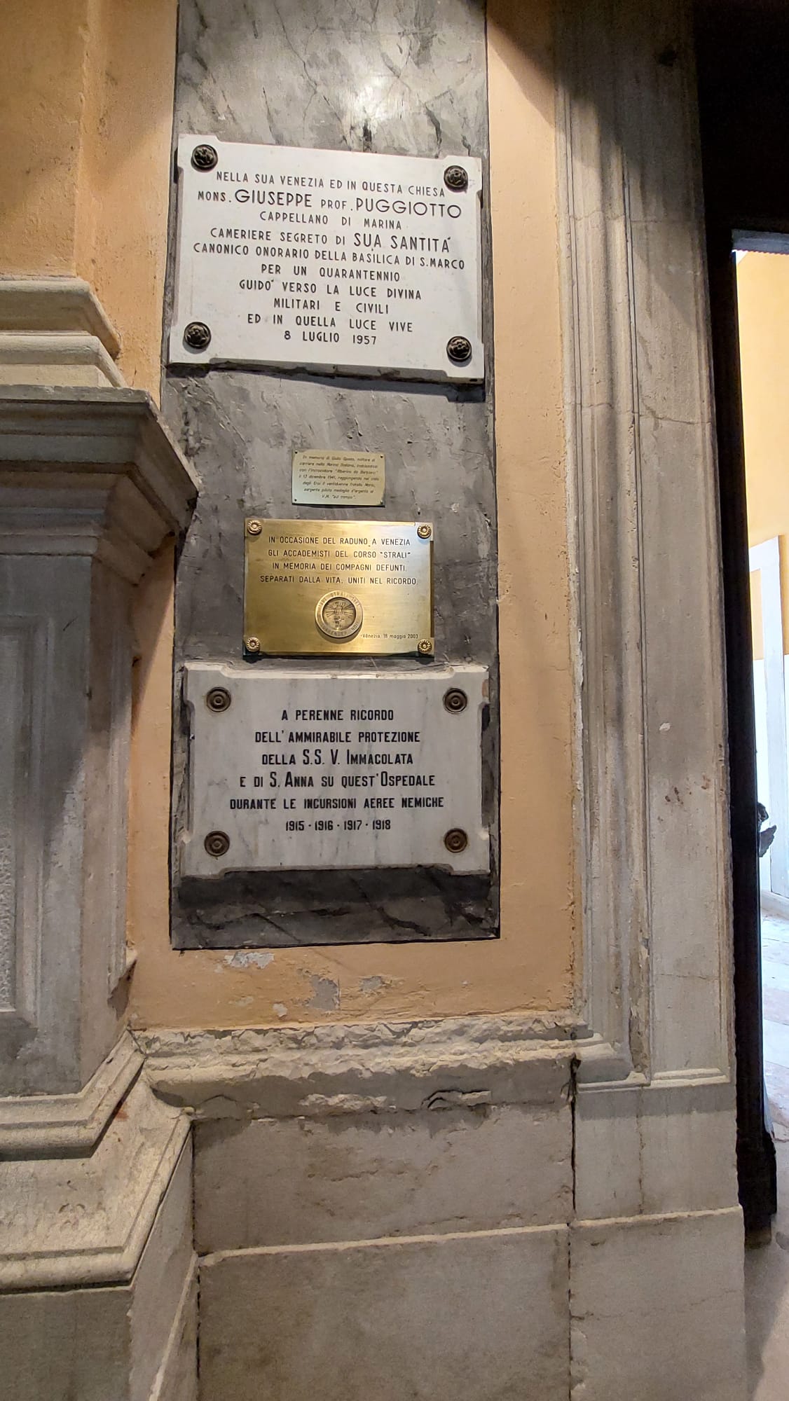 lapide commemorativa - ambito veneto (XX)