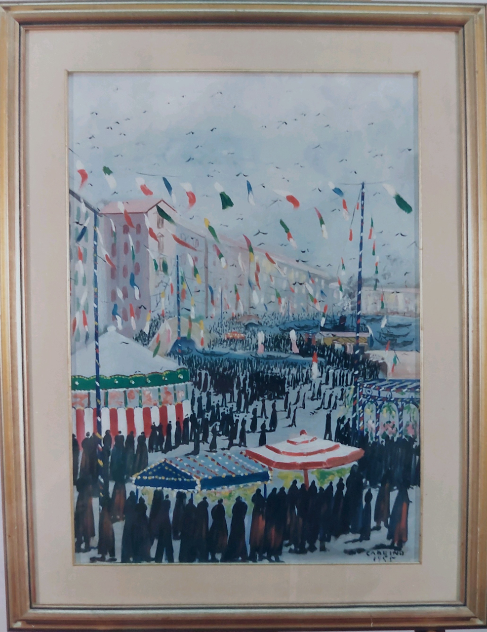 Stazione ferroviaria, Scalo (dipinto) di Carrino Giuseppe (XX)