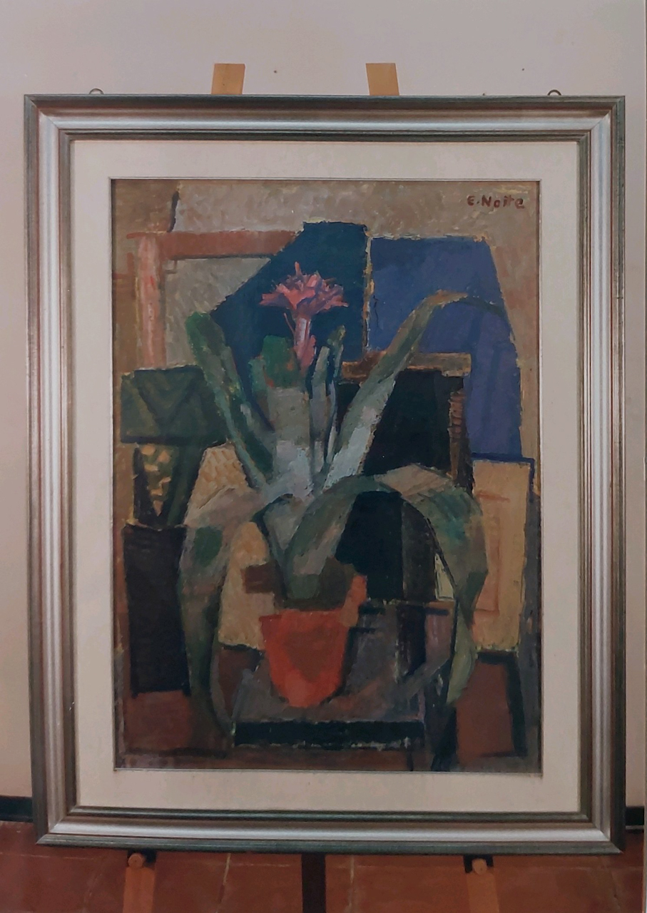 Vaso con fiori (dipinto) di Notte Emilio (XX)