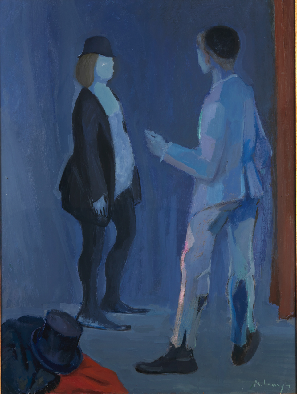 Arlecchinata, due figure (dipinto) di Melarangelo Giovanni (XX)