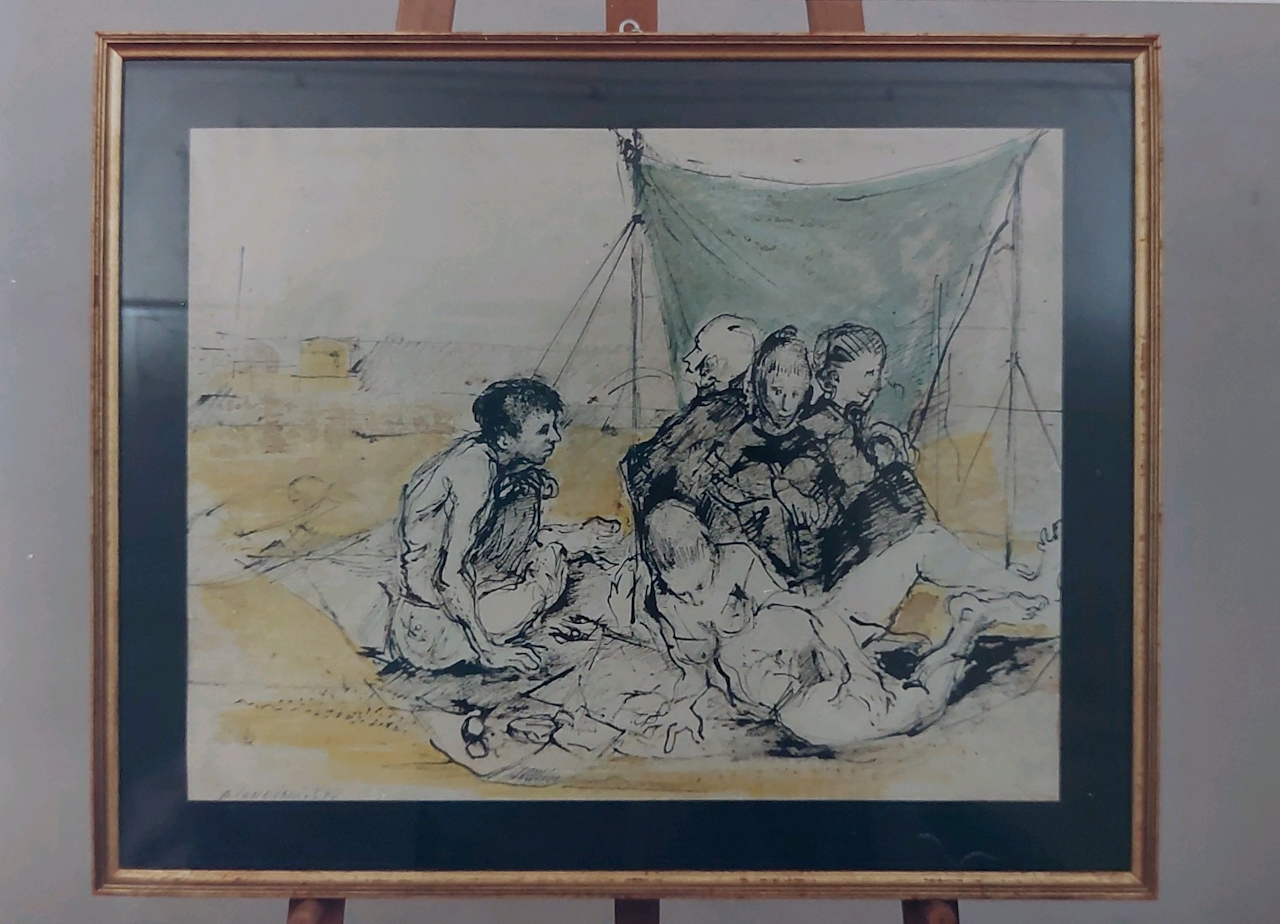 Composizione, figure (disegno) di Canevari Angelo (XX)