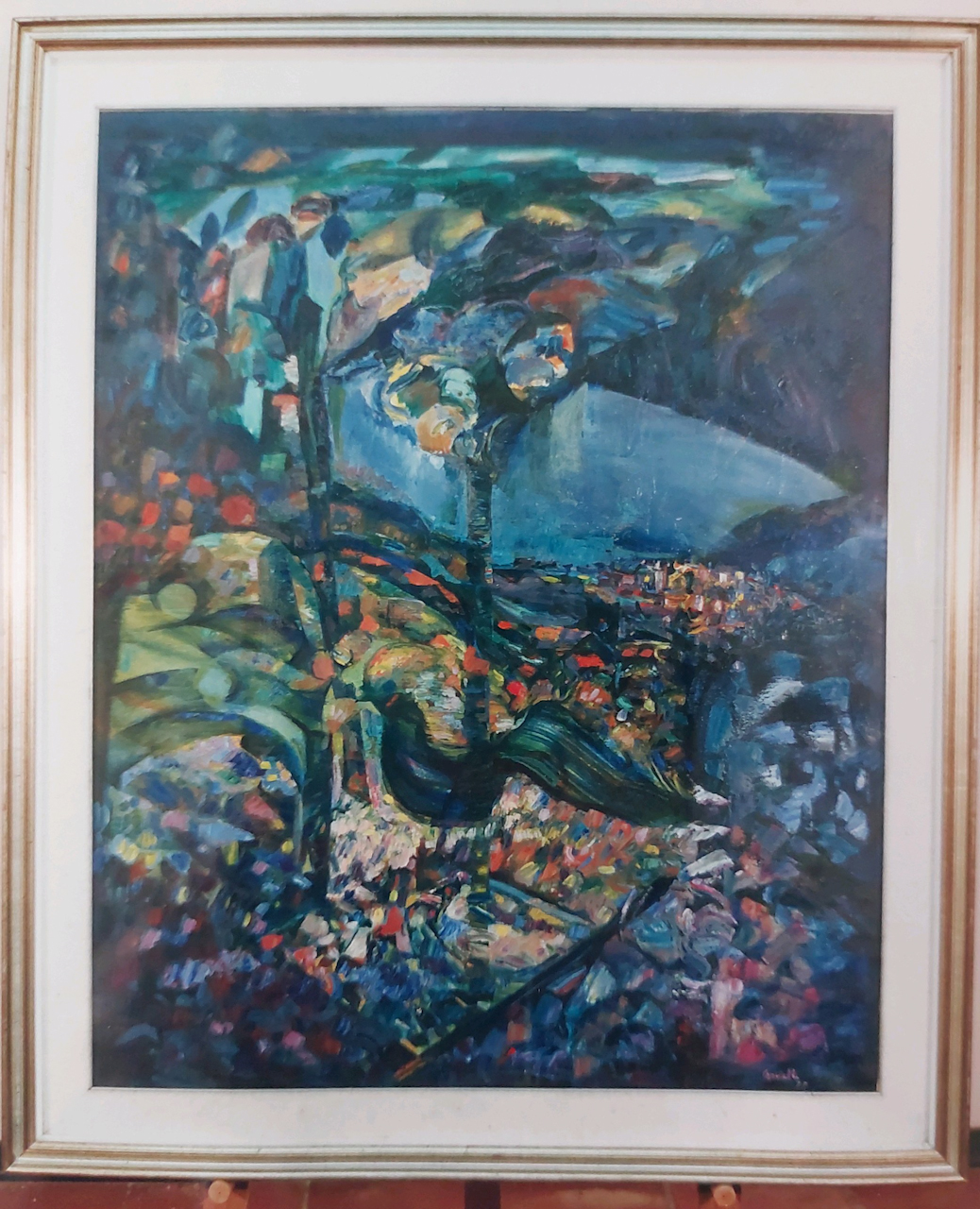 Paesaggio del parco d'abruzzo (dipinto) di Quirino Cervelli (XX)