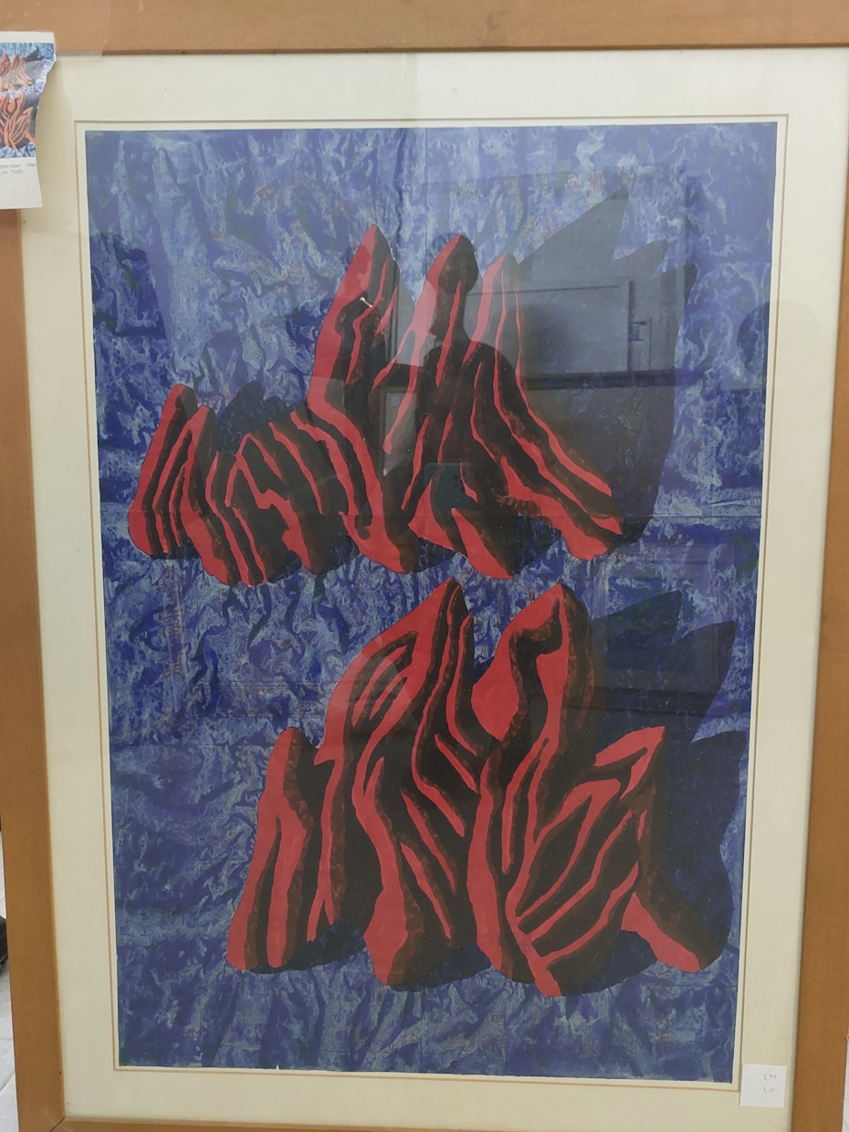 Montagne rosse (dipinto) di Di Fabio Alberto (XX)