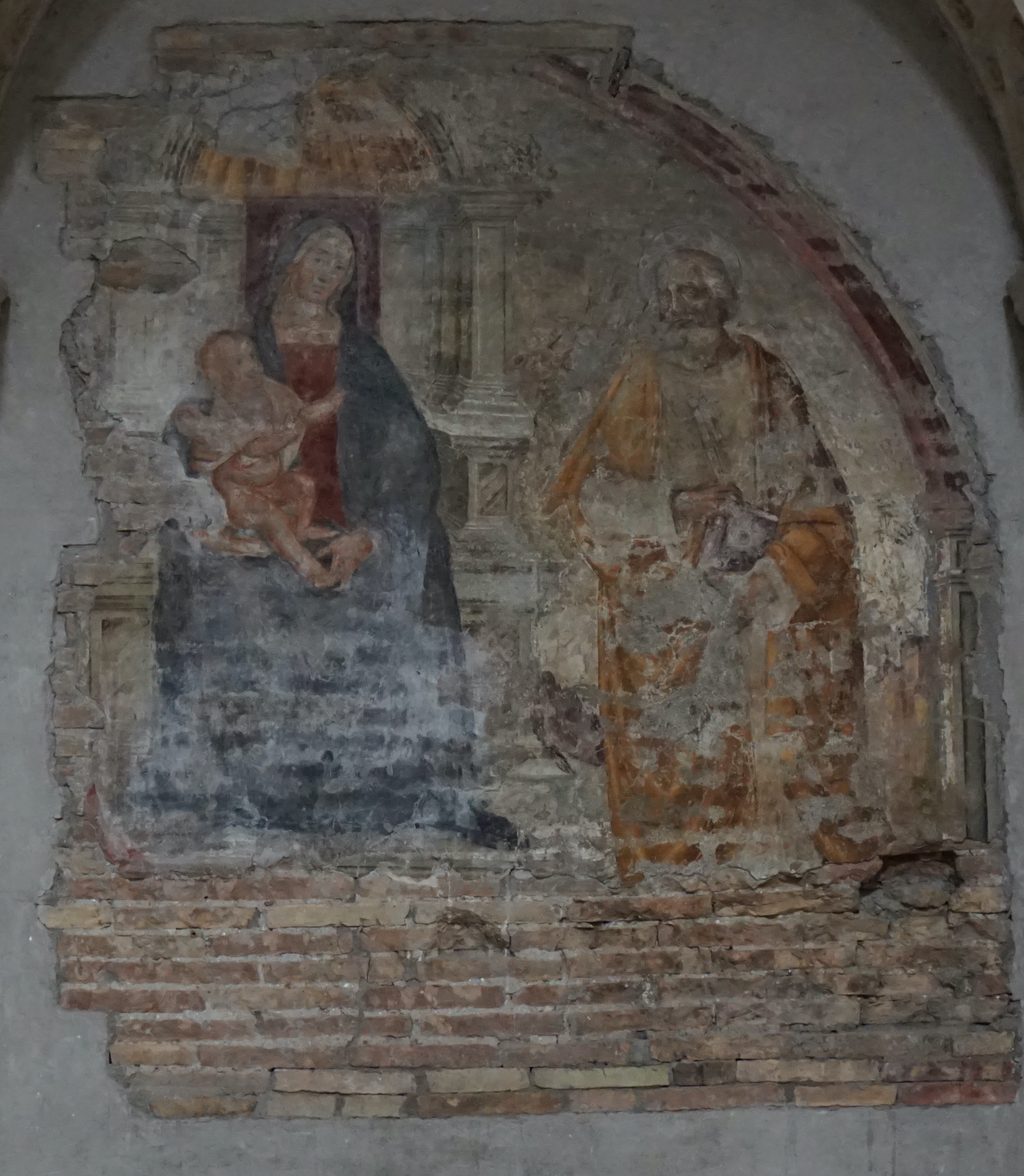 Madonna con il Bambino in trono e san Pietro (dipinto) di Ignoto - ambito napoletano (fine XV)