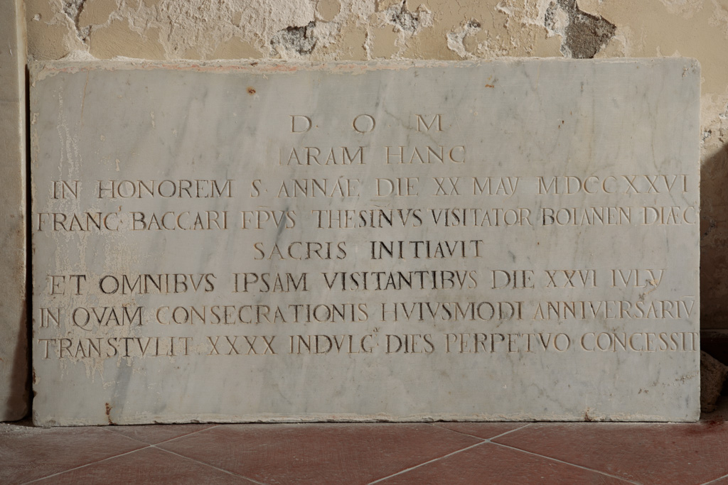 lapide - ambito Italia centro-meridionale (anni venti XVIII)