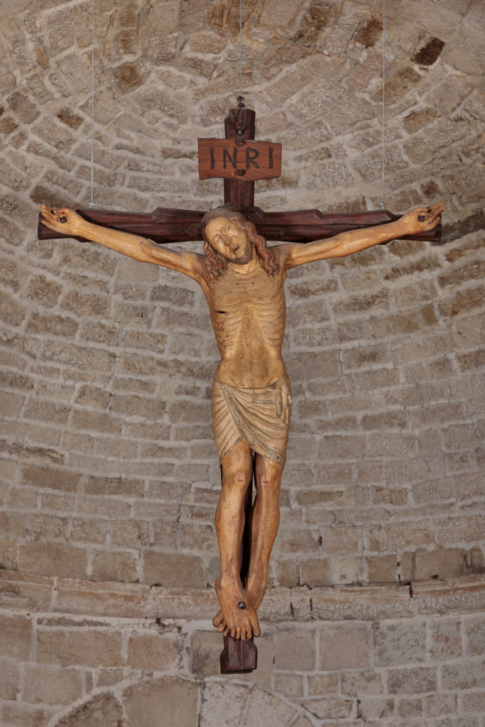 Cristo crocifisso (crocifisso, opera isolata) - ambito Italia centro-meridionale (inizio XVI)