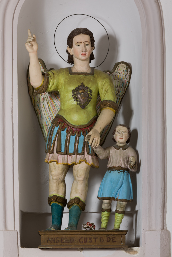 Angelo Custode, Angelo custode con bambino (gruppo scultoreo) - ambito Italia centro-meridionale (fine/ metà XVIII - XIX)